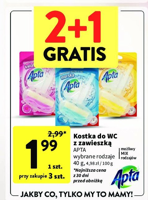 Kostka do wc zapas morska Apta promocja