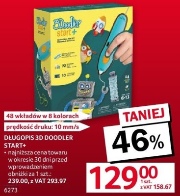 Długopis 3D Doodler Start+ promocja w Selgros
