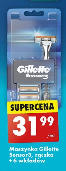 Maszynka do golenia + 6 wkładów Gillette sensor 3 promocja