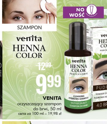 Szampon do brwi oczyszczaj膮cy Venita henna color promocja