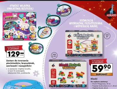 Klocki Klocki Małych Geniuszy 224 elementy promocja w Biedronka