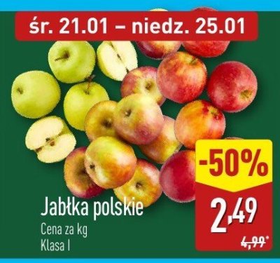 Jabłka polskie klasa I promocja w Aldi