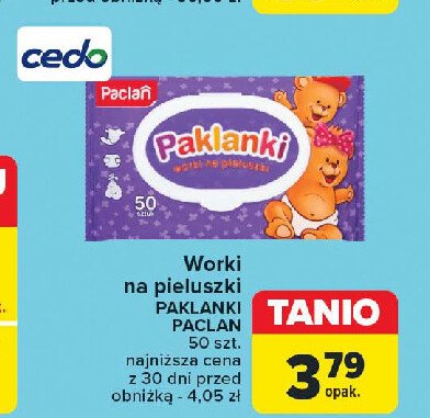 Worki na pieluszki Paclan paklanki promocja w Carrefour