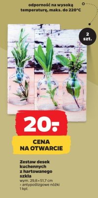 Zestaw desek kuchennych z hartowanego szkła promocja w Netto