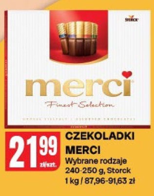 Czekoladki merci Finest-Selection wybrane rodzaje Storck promocja w Chorten