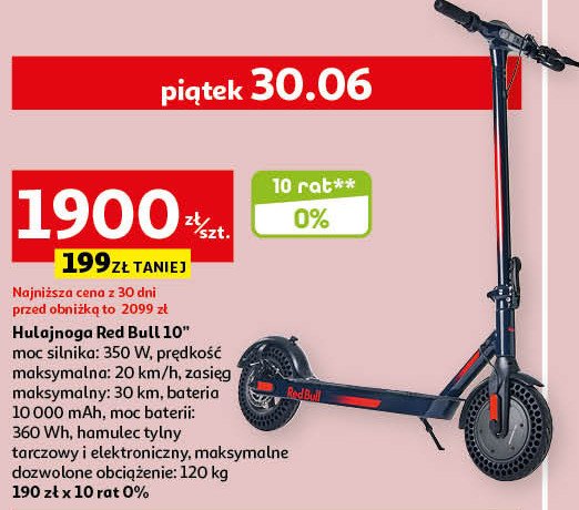 Hulajnoga red bull 10" promocja