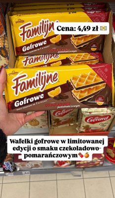 Wafelki gofrowe czekoladowo-pomarańczowe promocja w Intermarche