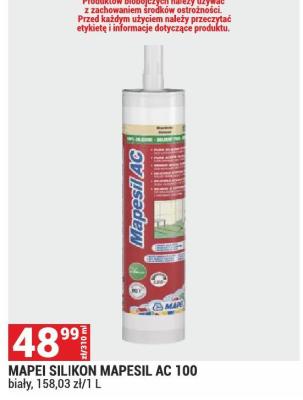 Silikon Mapei Silikon Mapesil AC 100 promocja w Merkury Market