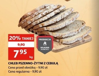Chleb pszenno-żytni z cebulą Auchan promocja