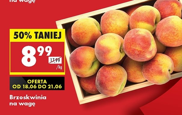 Brzoskwinie promocja w Biedronka