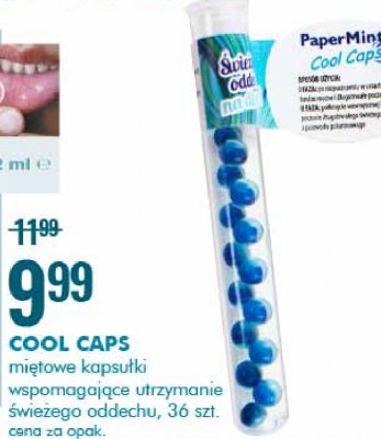 Kapsułki miętowe Papermints cool caps promocja