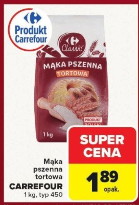 Mąka pszenna tortowa Carrefour Classic promocja w Carrefour Market