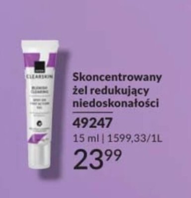 Żel Skoncentrowany redukujący niedoskonałości promocja w AVON