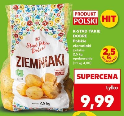 Polskie ziemniaki jadalne 2,5 kg promocja w Kaufland