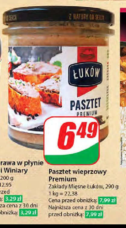 Pasztet wieprzowy premium Łuków promocja