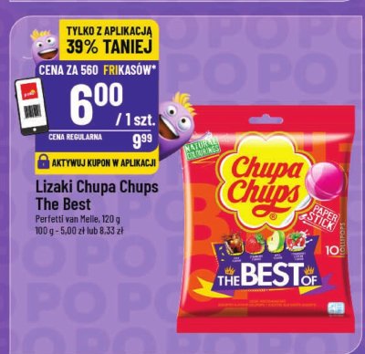 Lizaki Chupa Chups The Best Perfetti van Melle 120 g promocja w POLOmarket