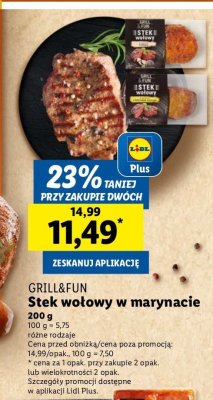 Stek wo艂owy w marynacie truflowej Grill and fun promocja