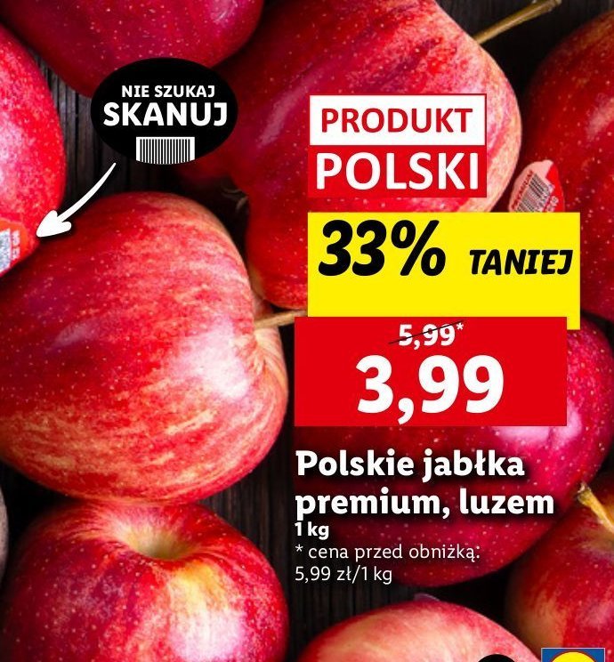 Jabłka premium promocja