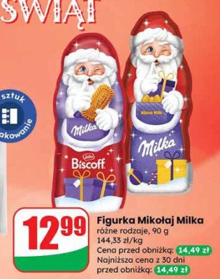 Figurka Mikołaj Milka różne rodzaje promocja w Dino