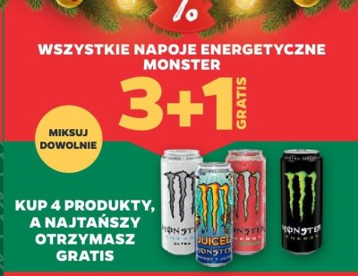 Napoje energetyczne Monster promocja w Netto