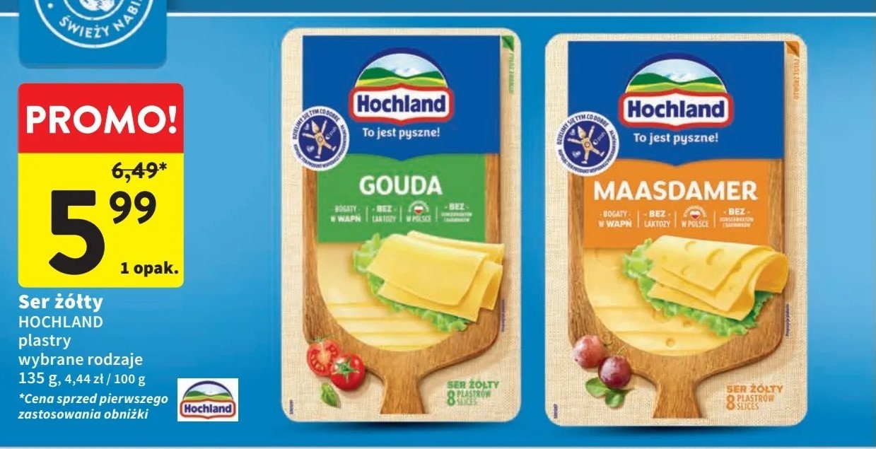 Ser gouda w plastrach - Hochland promocja