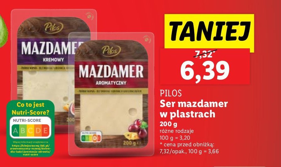 Ser mazdamer kremowy Pilos promocja w Lidl