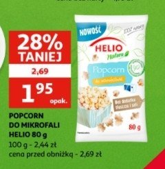 Popcorn bez t艂uszczu i soli Helio natura promocja