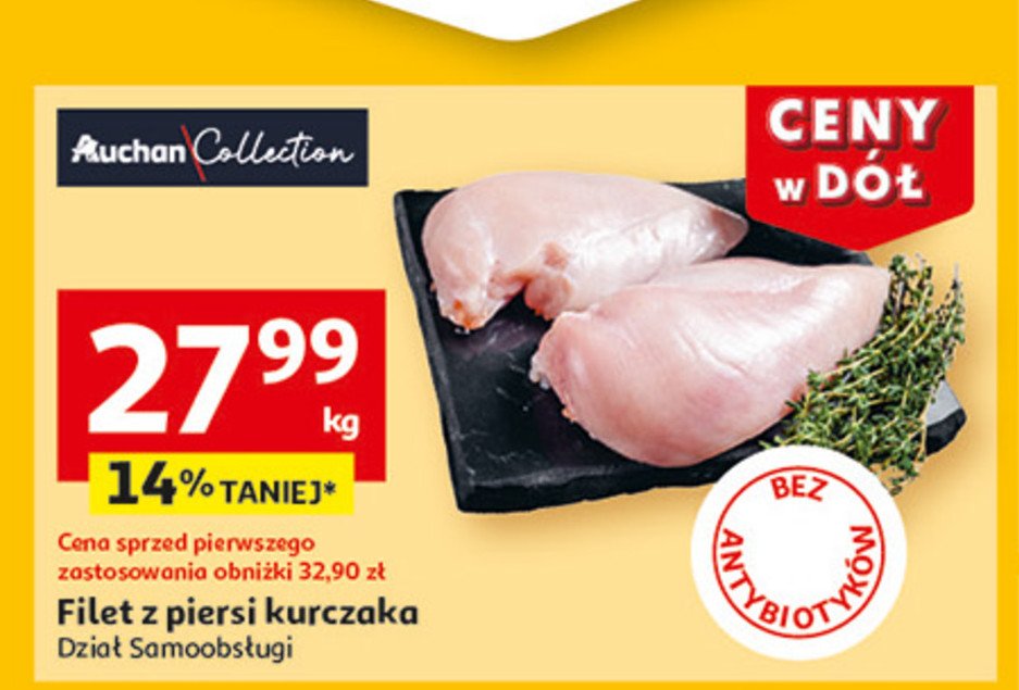 Filet z piersi kurczaka AUCHAN COLLECTION promocja