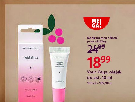 Olejek do ust cynober Your kaya promocja w Rossmann