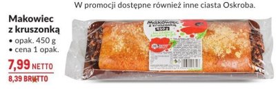 Makowiec z kruszonką promocja w Makro