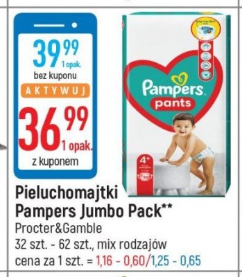 Pieluchomajtki 4+ Pampers pants promocja