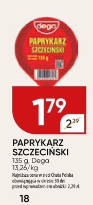 Paprykarz szczeciński promocja w Chata Polska