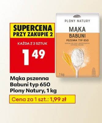 Mąka pszenna Babuni typ 650 Plony Natury promocja w Biedronka