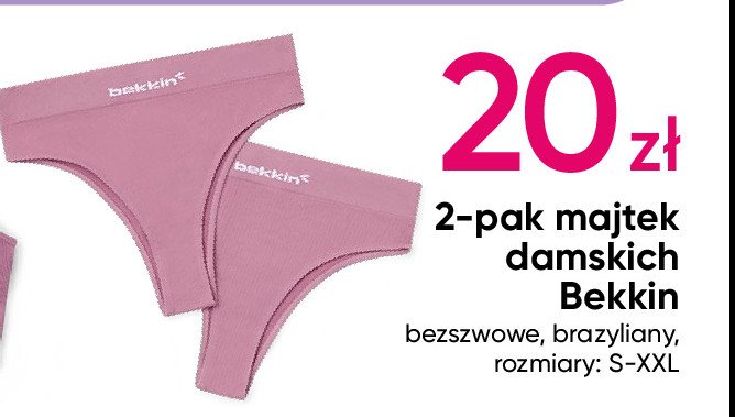 Majtki damskie rozm. s-xxl Bekkin promocja