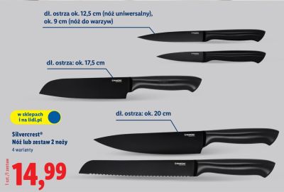 Nóż różne warianty Silvercrest promocja w Lidl