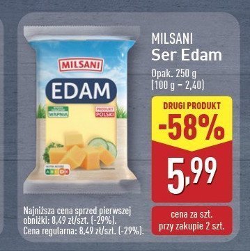 Ser edam w kawałku Milsani promocja
