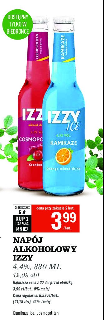Drink cosmopolitan IZZY DRINK promocja w Biedronka