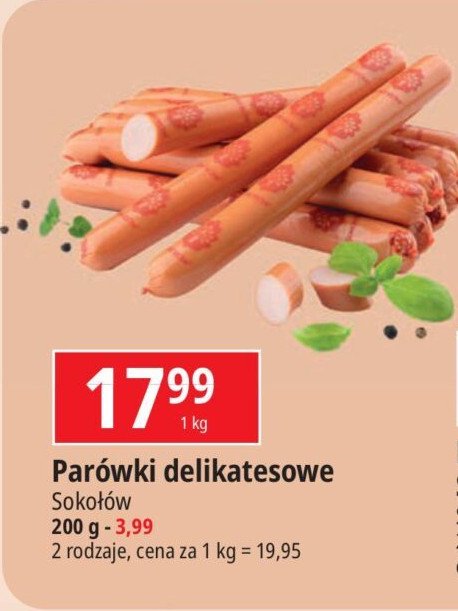 Parówki delikatesowe Sokołów promocja