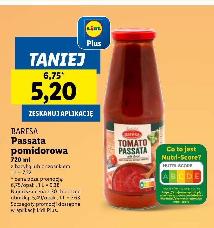 Passata z bazylią Baresa promocja