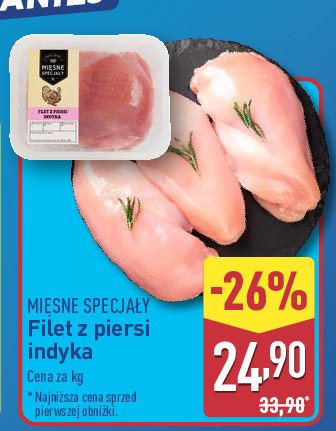 Filet z piersi indyka Mięsne specjały zawsze świeże (aldi) promocja w Aldi