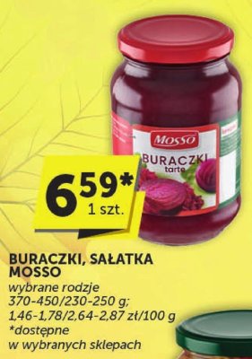 Buraczki, sałatka Mosso wybrane rodzaje 370-450/230-250 g promocja w ABC