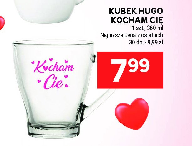 Kubek hugo kocham cię 360 ml promocja