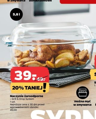 Naczynie żaroodporne Grill & Drop System promocja w Netto