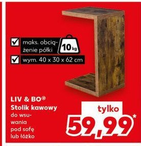 Stolik kawowy 40 x 30 x 62 cm Liv & bo promocja