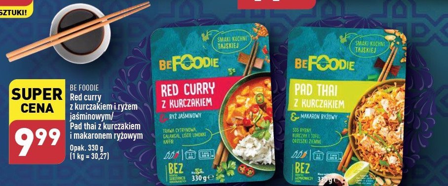Danie red curry z kurczakiem i ryżem Be foodie promocja