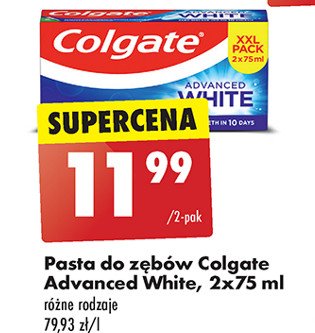 Pasta do zębow Colgate advanced white promocja