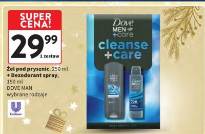 Żel pod prysznic DOVE MAN + Dezodorant spray promocja w Intermarche