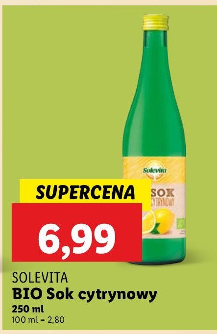 Sok cytrynowy bio Solevita promocja