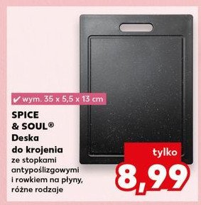 Deska do krojenia 35 x 5.5 x 13 cm Spice&soul promocja w Kaufland