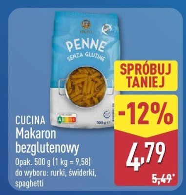 Makaron bezglutenowy spaghetti  promocja w Aldi